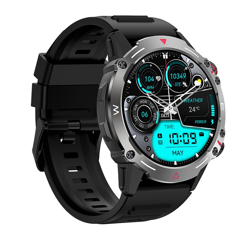 Smartwatch with AMOLED Screen, COOL Adventure, Silicone, Black (Calls, Health...)