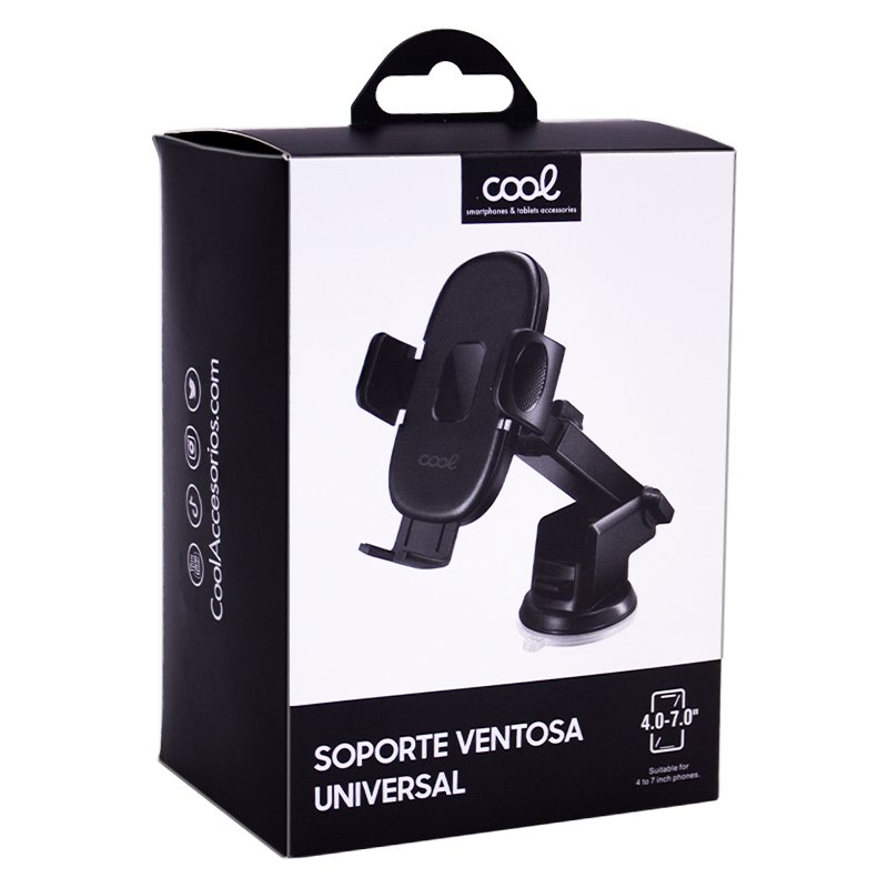 Universal Mobile Phone Car Mount with Suction Cup One Click COOL Black