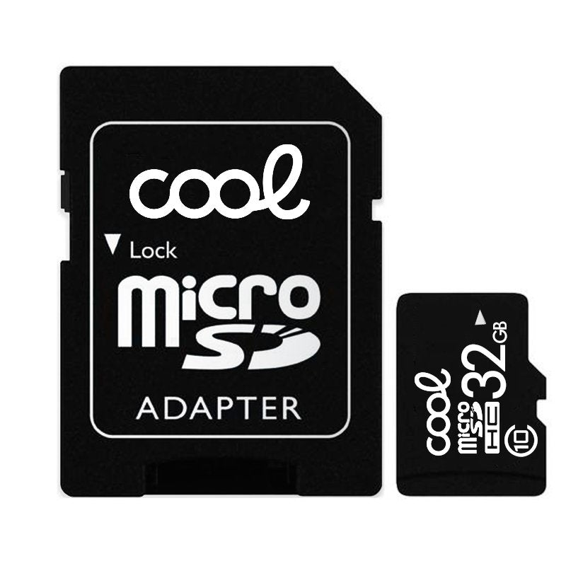 Micro SD Memory Card with Adapter x32 GB COOL (Class 10)
