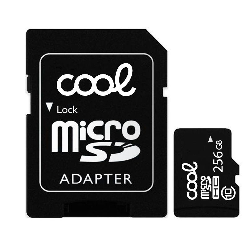Micro SD Memory Card with Adapter x256 GB COOL (Class 10)