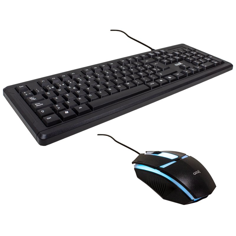 Spanish USB Keyboard Cable PC Kit Gaming Keyboard + Mouse (Illumination) COOL Florida