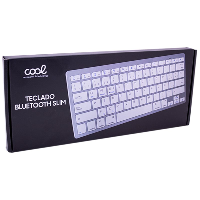 COOL White Slim Bluetooth Keyboard (Spanish)